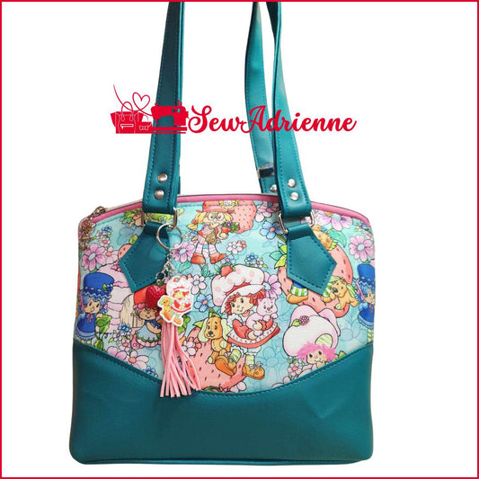 Scented Option! Strawberry Friends Teal Domed Handbag
