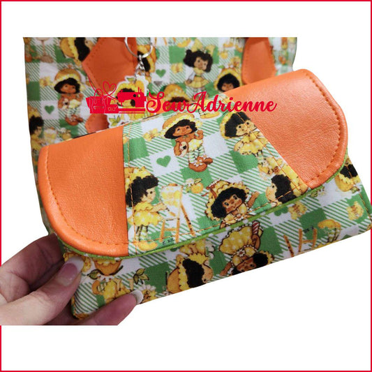 80's Orange Girl Accordion Wallet