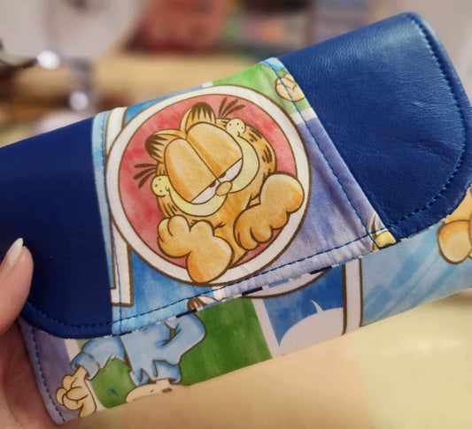 80's Orange Cat Friends Accordion Wallet