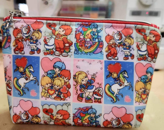 80's Rainbow Friends Squared Zipper Pouch Three Sizes