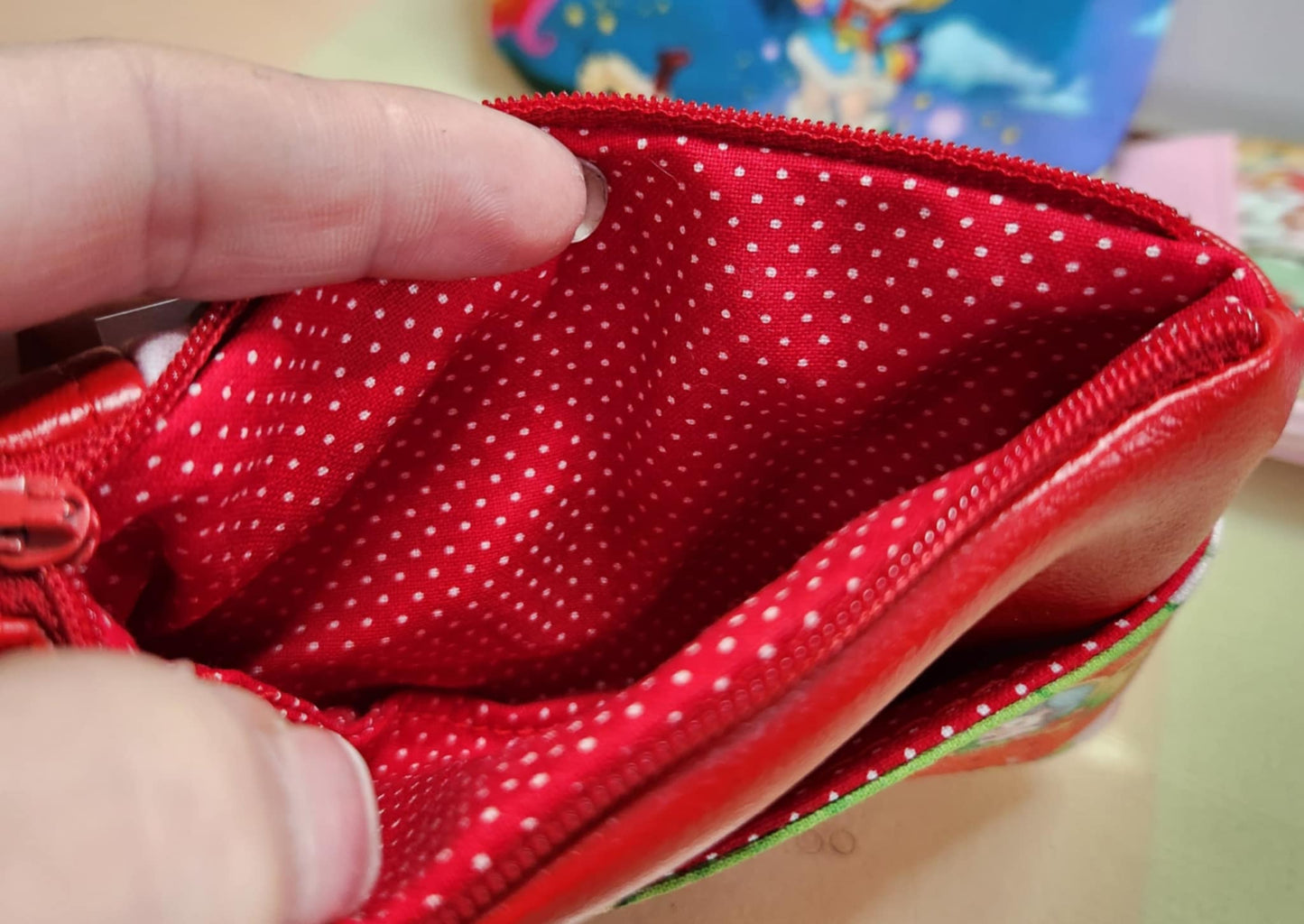 80's Strawberry Girl Zip-Up Cardholder