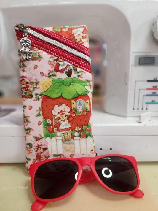 Strawberry Girl Diagonal Zippered Pouch for E-Readers, Tablets, iPads, Sunglasses