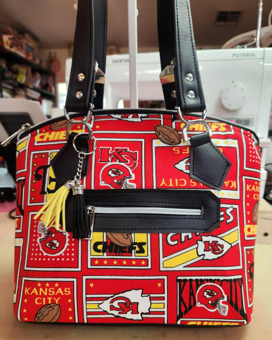 KC Chiefs Football Domed Handbag