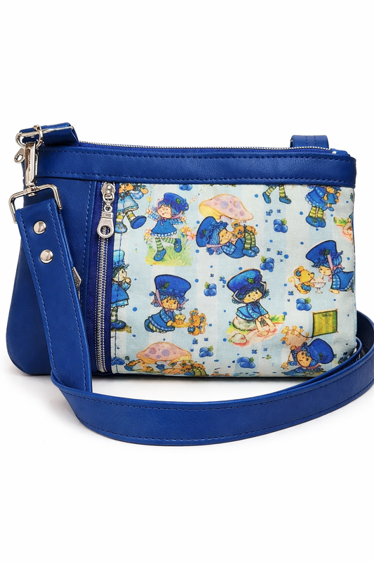 Scented Option! Blueberry Girl Crossbody Zippered Clutch