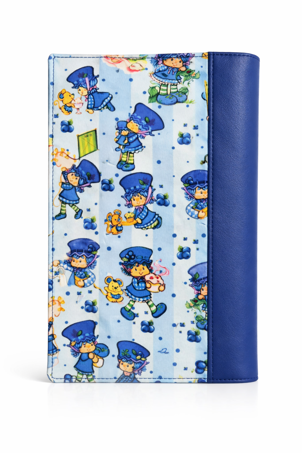 Strawberry Friends Or Blueberry Muffin Notebook Cover Zipper Front Pocket Two Sizes
