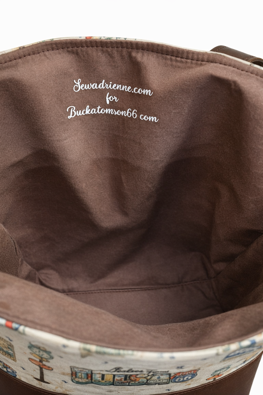 Buck Atoms Greetings Postcard Route 66 Tulsa Simple Tote Bag