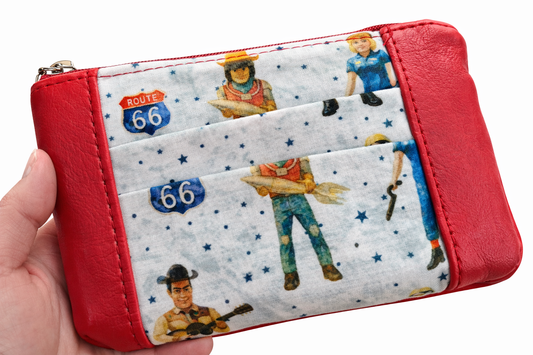 Buck Atoms Land of the Giants Route 66 Tulsa Zip-Up Cardholder