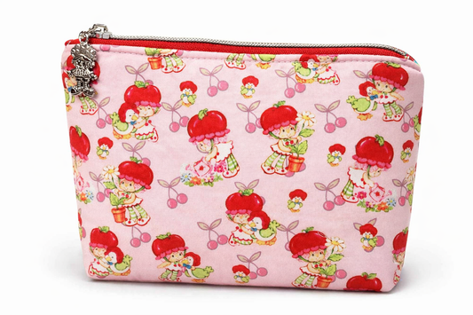 80's Cherry Girl Squared Zipper Pouch Two Sizes