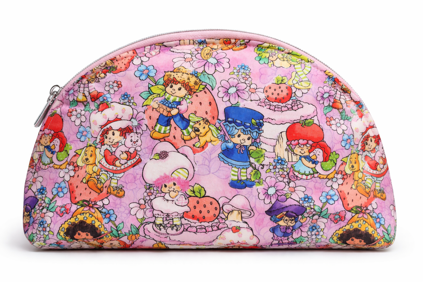 80's Strawberry Girl & Friends Taco Half Moon Zipper Pouch Two Sizes