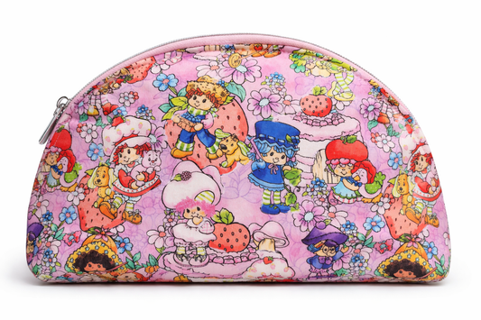 80's Strawberry Girl & Friends Taco Half Moon Zipper Pouch Two Sizes