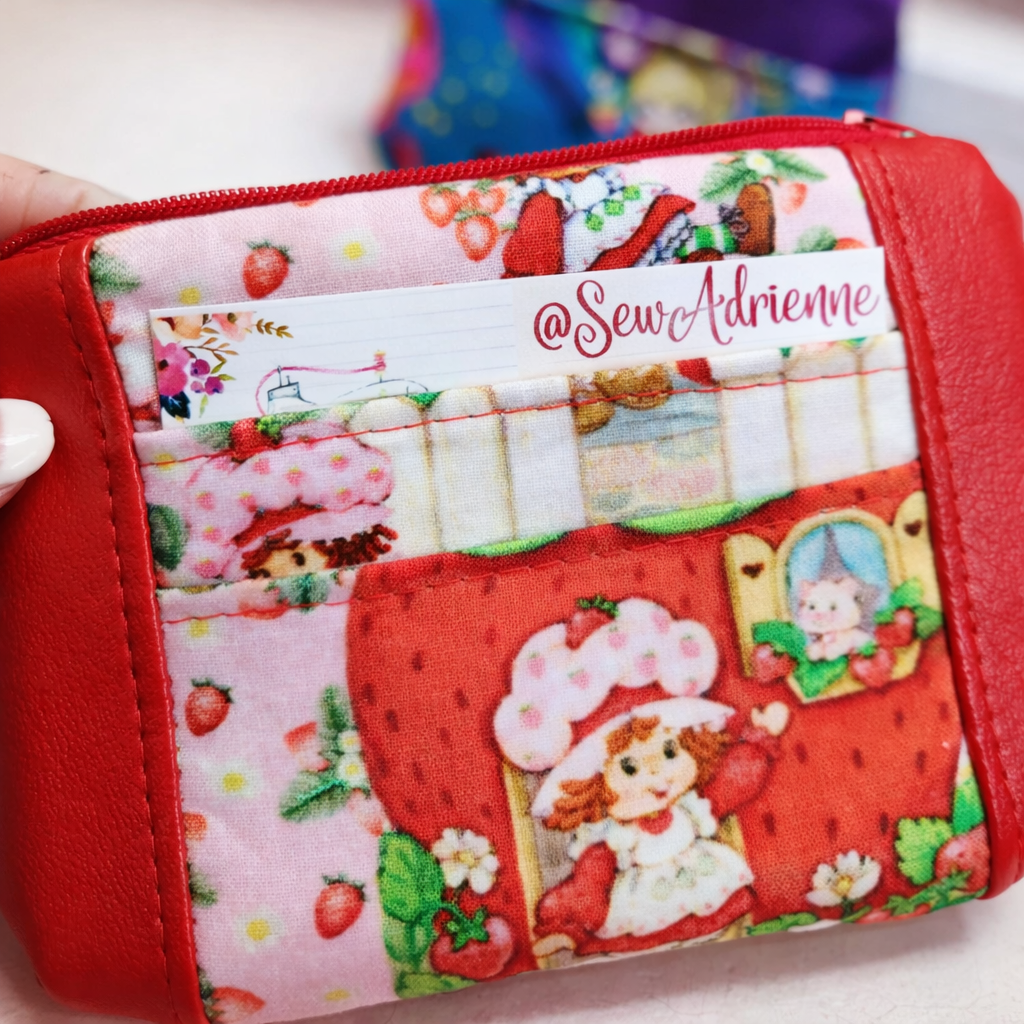 80's Strawberry Girl Zip-Up Cardholder