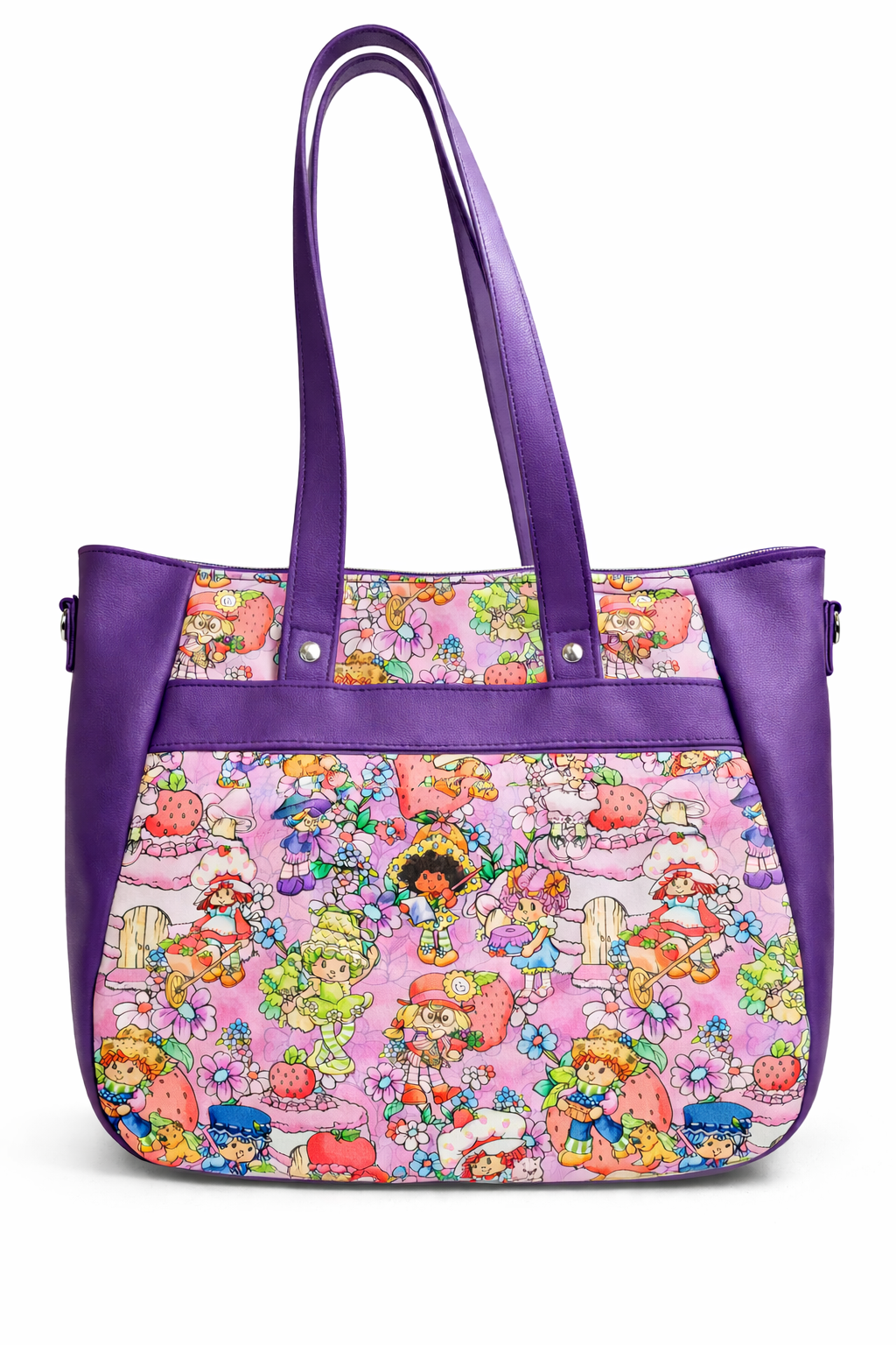 Scented Option! Strawberry Friends Purple Large Handbag