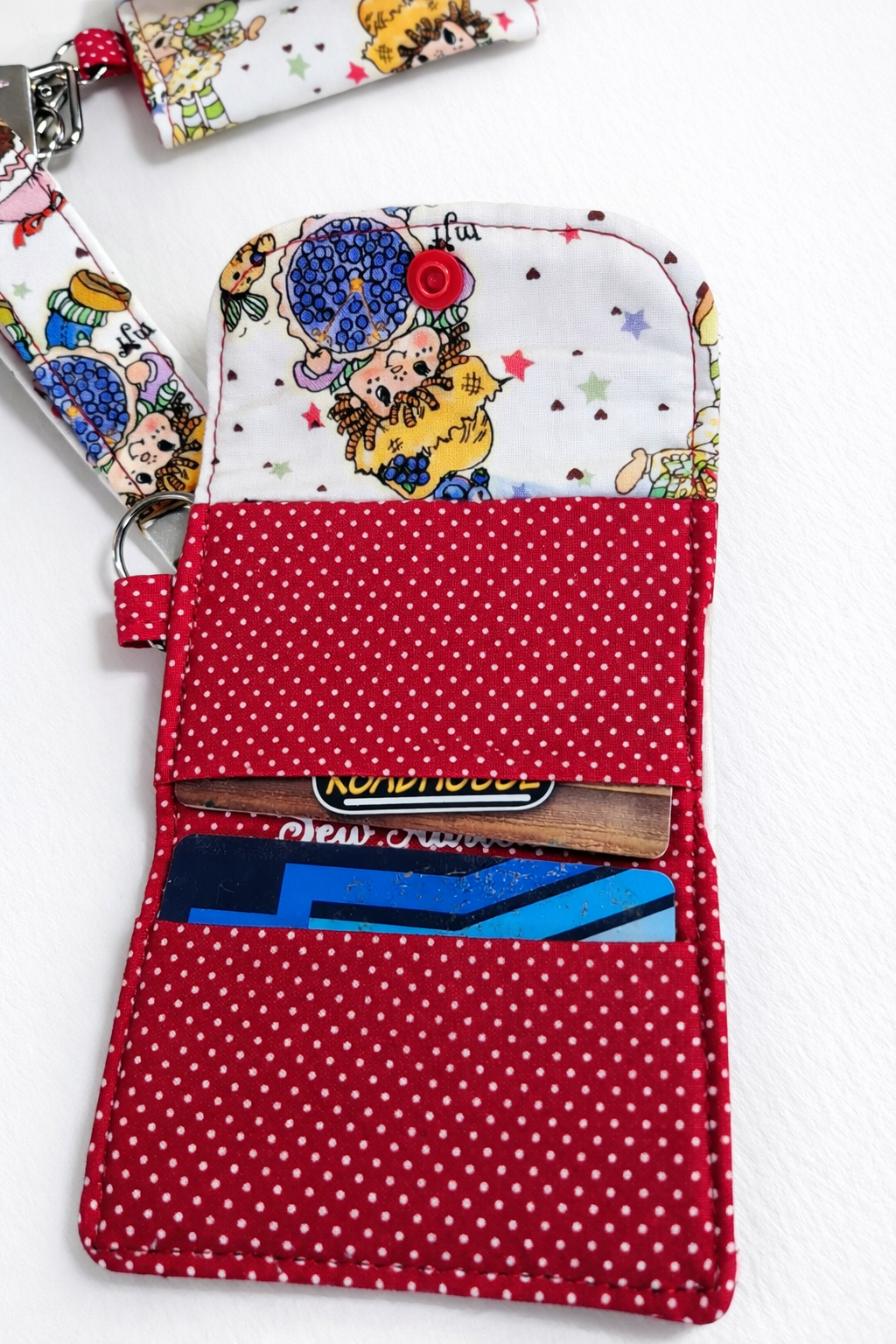 Originial Strawberry Art Collab with Creator Muriel J. Fahrion Key Fob & Card Holder Set