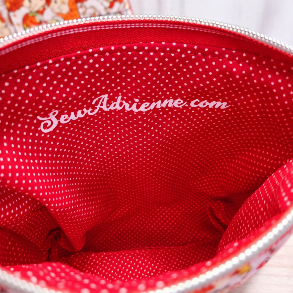 Strawberry Shortcake Faces Squared Zipper Pouch Two Sizes