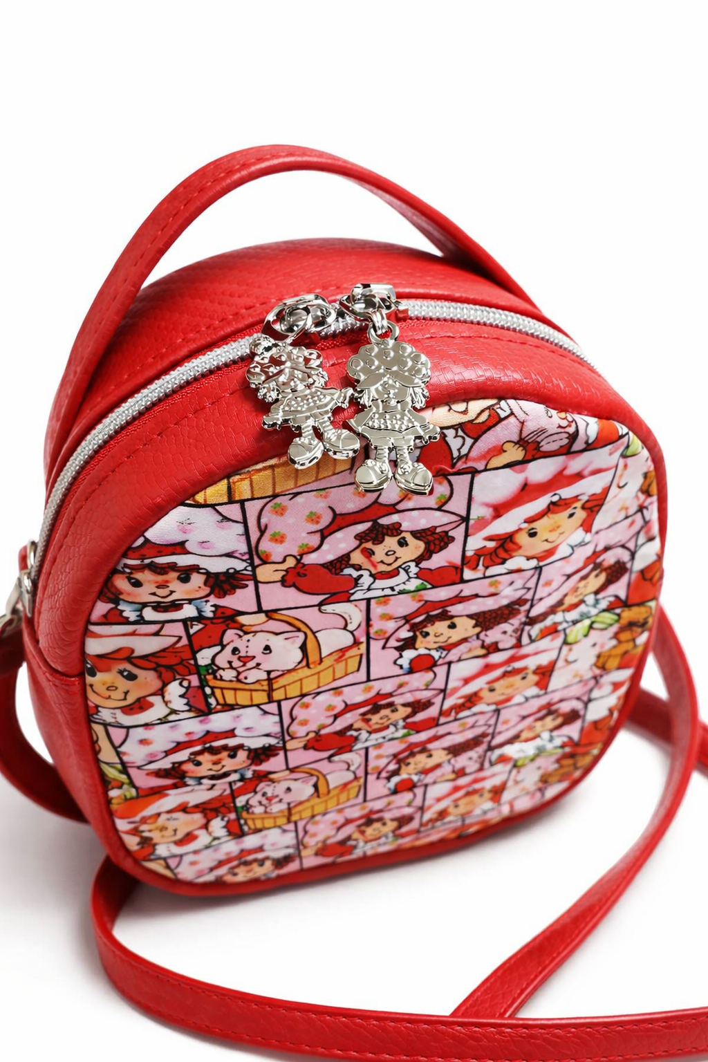 Scented Option! 80's Strawberry Girl Faces Circle Crossbody Bag