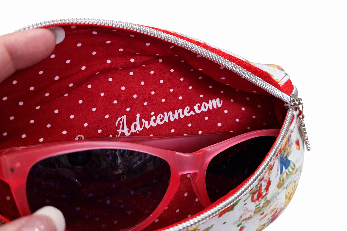 80's Strawberry Girl Zippered Sunglasses Glasses Case