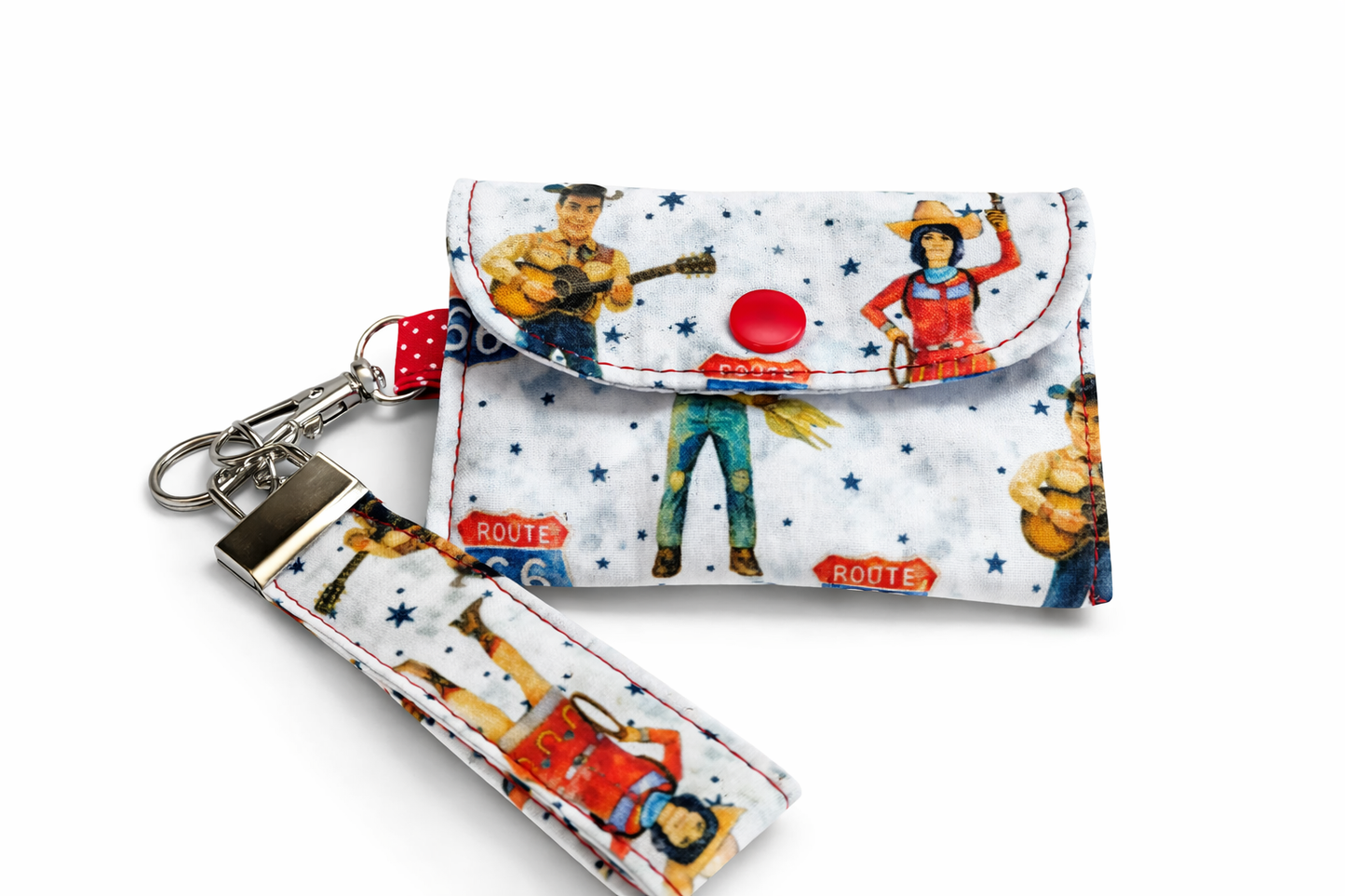 Buck Atoms Land of the Giants Route 66 Tulsa Key Fob & Card Holder Set