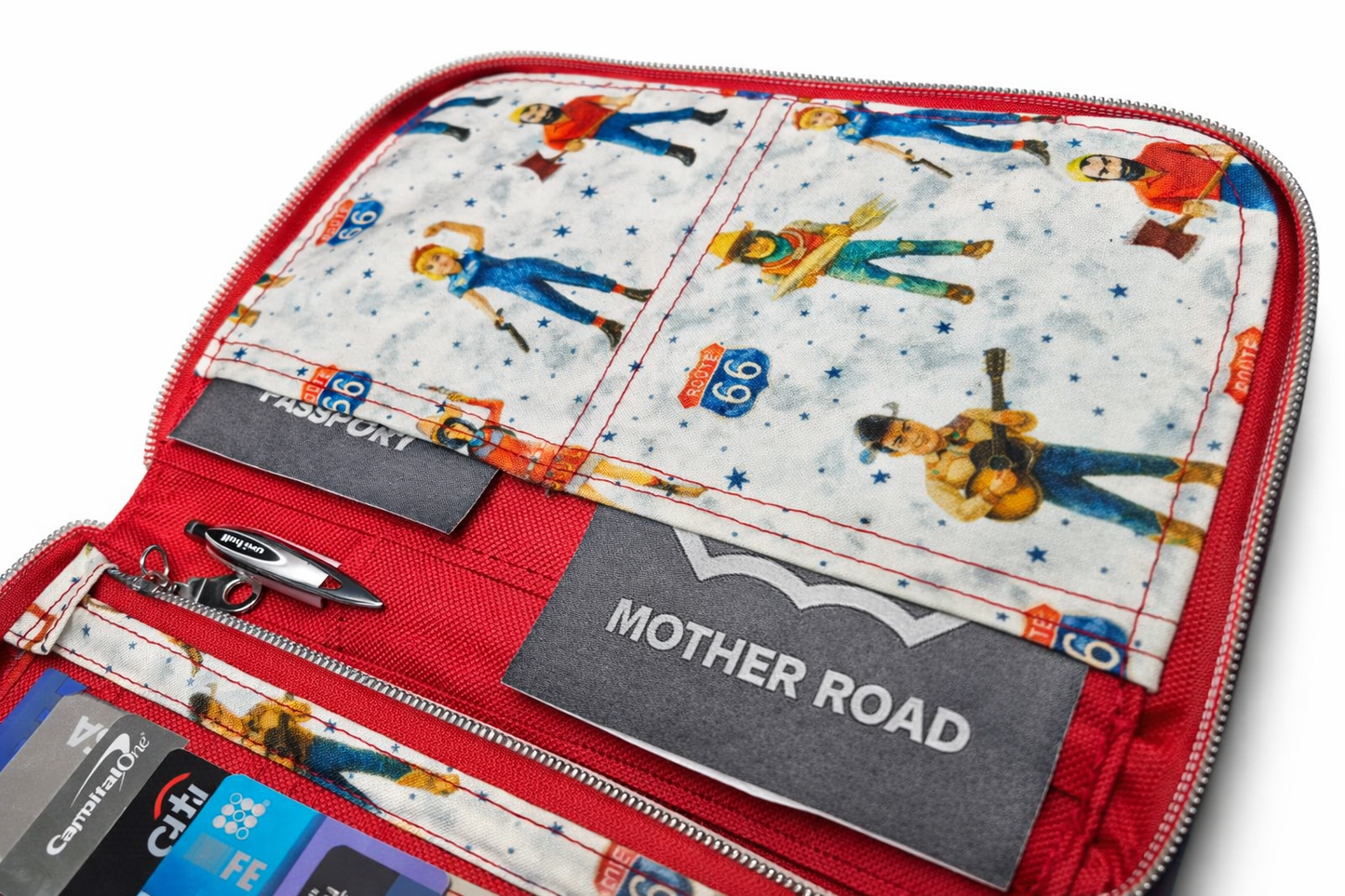 Buck Atoms Land of the Giants Route 66 Tulsa Zip Around Travel Wallet