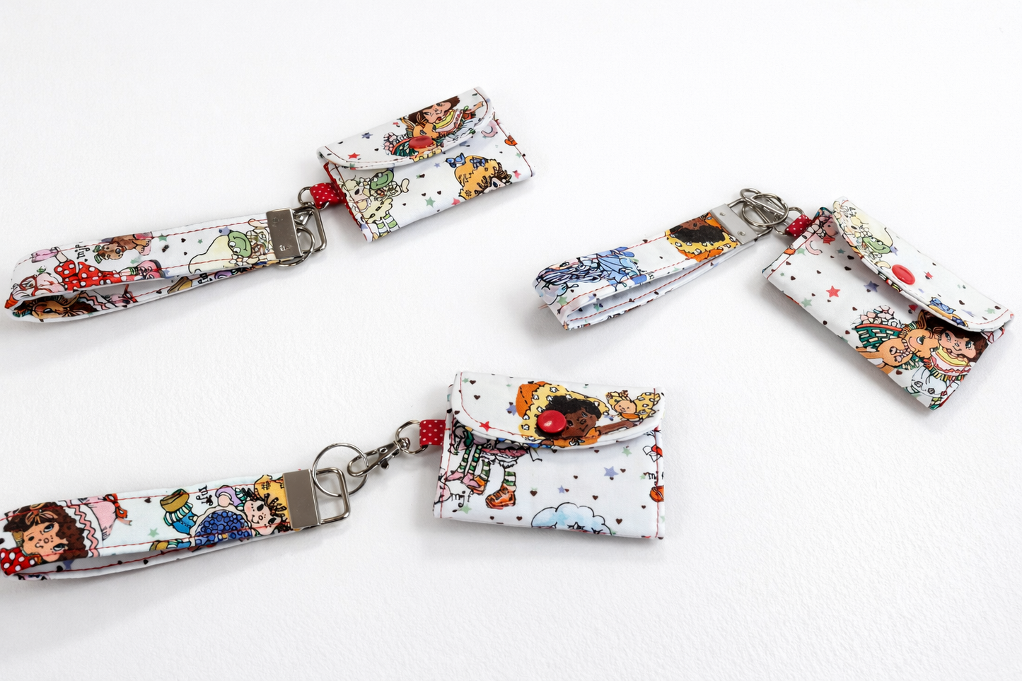 Originial Strawberry Art Collab with Creator Muriel J. Fahrion Key Fob & Card Holder Set