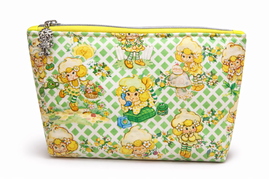80's Lemon Girl Squared Zipper Pouch Two Sizes