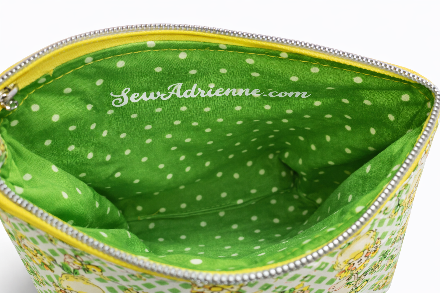 80's Lemon Girl Squared Zipper Pouch Two Sizes