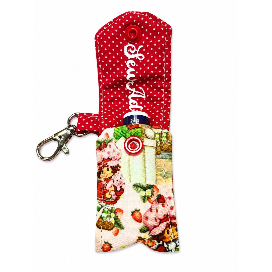 Strawberry Shortcake Girl Lip Balm Holder Clip