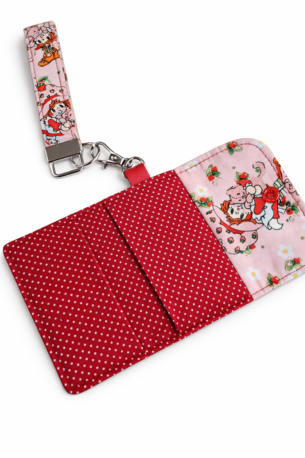 Originial Strawberry Art Collab with Creator Muriel J. Fahrion Key Fob & Card Holder Set