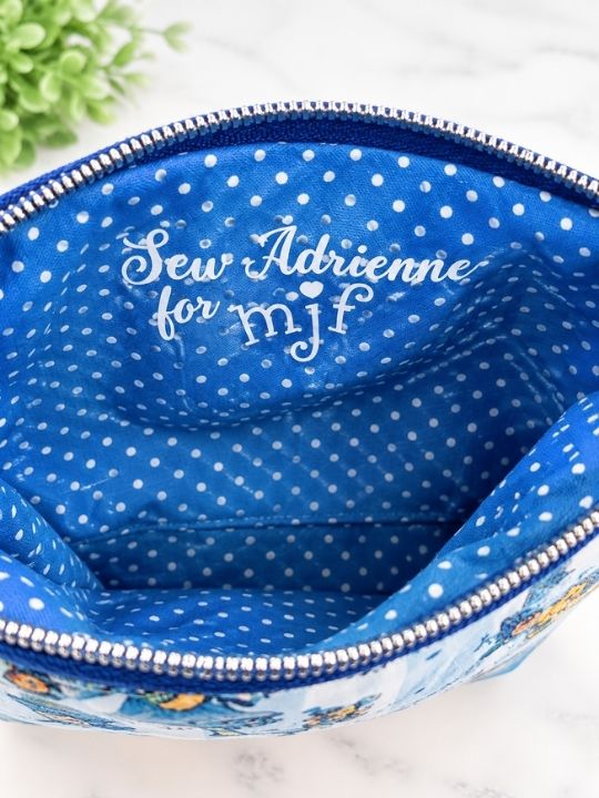 Blueberry Muffin Art Collab with Creator Muriel J. Fahrion Squared Zipper Pouch Two Sizes