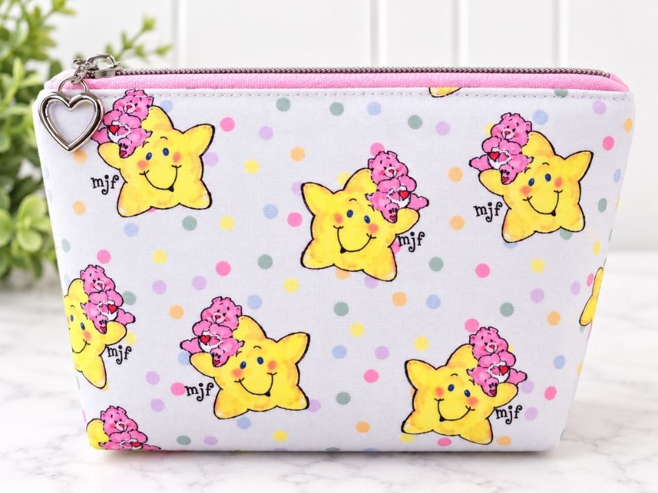 Care Bears Art Collab with Creator Muriel J. Fahrion Squared Zipper Pouch Two Sizes