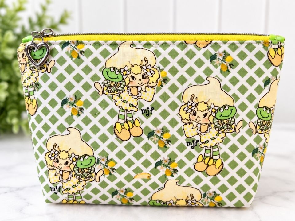Lemon Meringue Art Collab with Creator Muriel J. Fahrion Squared Zipper Pouch Two Sizes