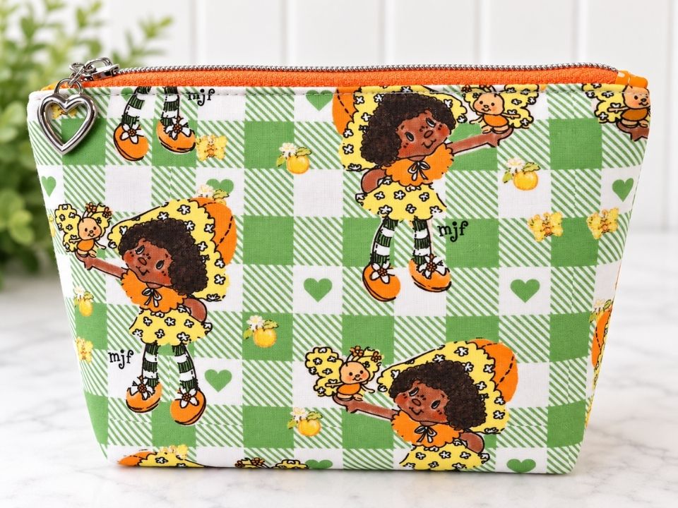 Orange Blossom Art Collab with Creator Muriel J. Fahrion Squared Zipper Pouch Two Sizes