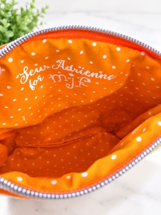 Orange Blossom Art Collab with Creator Muriel J. Fahrion Squared Zipper Pouch Two Sizes