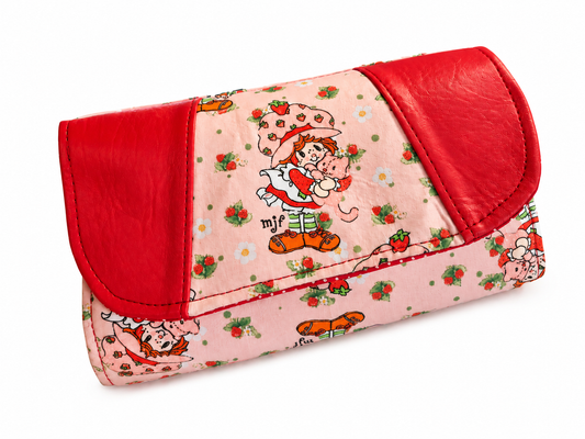 Originial 1978 Drawing Strawberry Girl Collab with Creator Muriel J. Fahrion Accordion Wallet