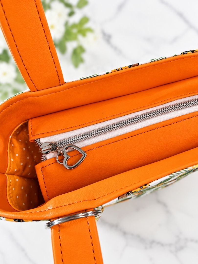 Orange Blossom Collab with Creator Muriel J. Fahrion Zippered Tote Bag