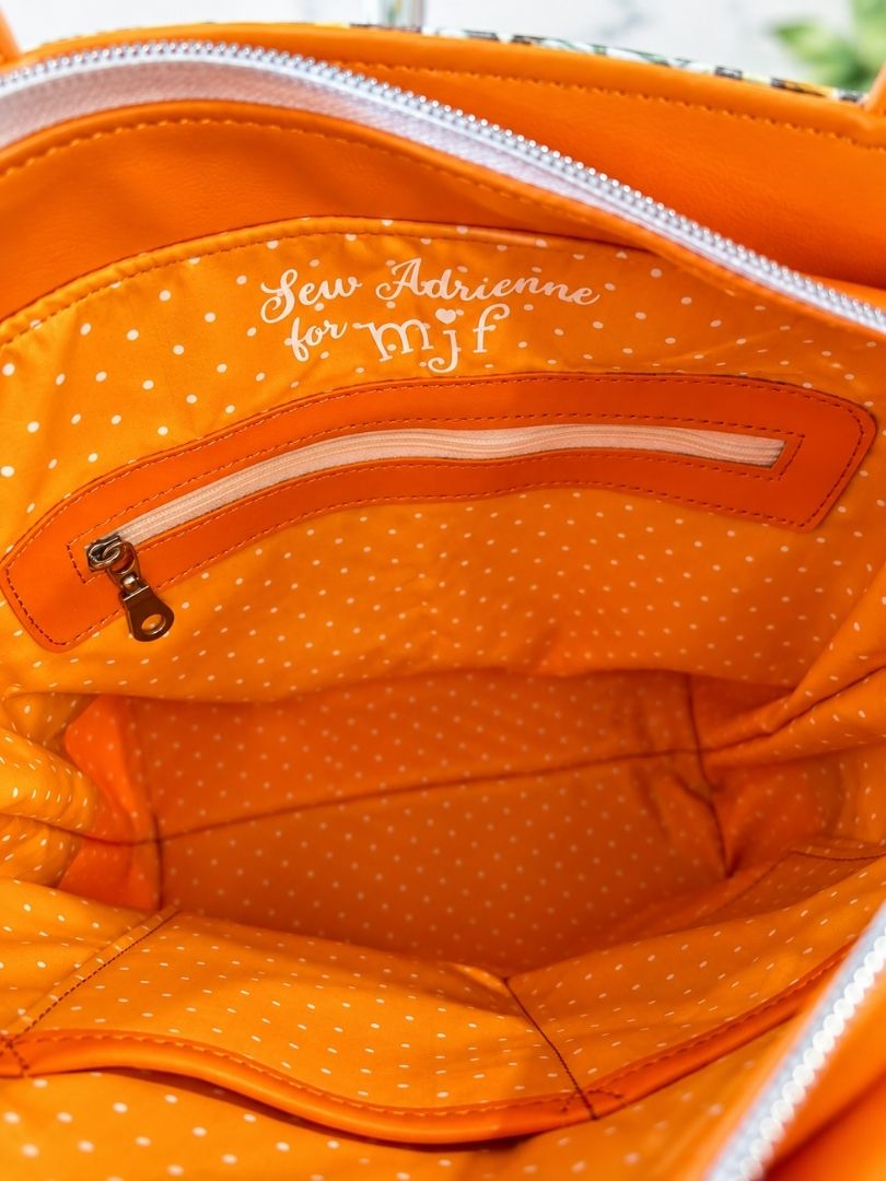 Orange Blossom Collab with Creator Muriel J. Fahrion Zippered Tote Bag