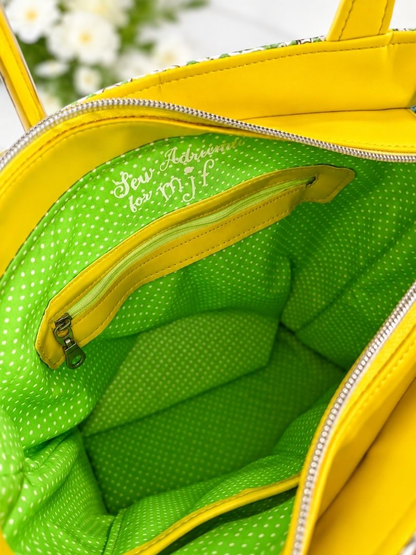 Lemon Meringue Collab with Creator Muriel J. Fahrion Zippered Tote Bag
