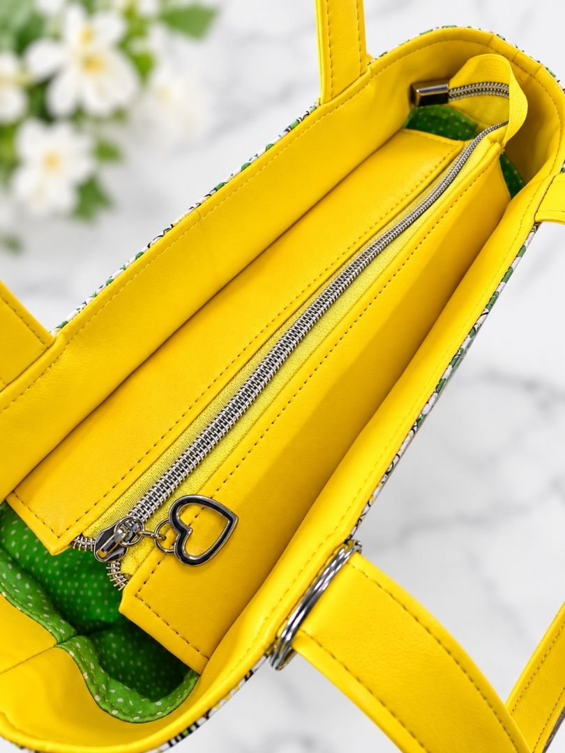 Lemon Meringue Collab with Creator Muriel J. Fahrion Zippered Tote Bag