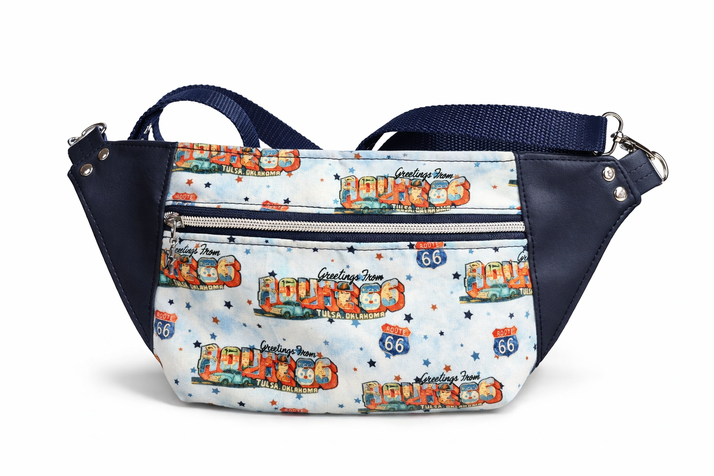 Greetings from Route 66 Tulsa Meadow Gold Mural Fanny Pack Sling Pack