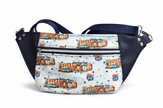 Greetings from Route 66 Tulsa Meadow Gold Mural Fanny Pack Sling Pack