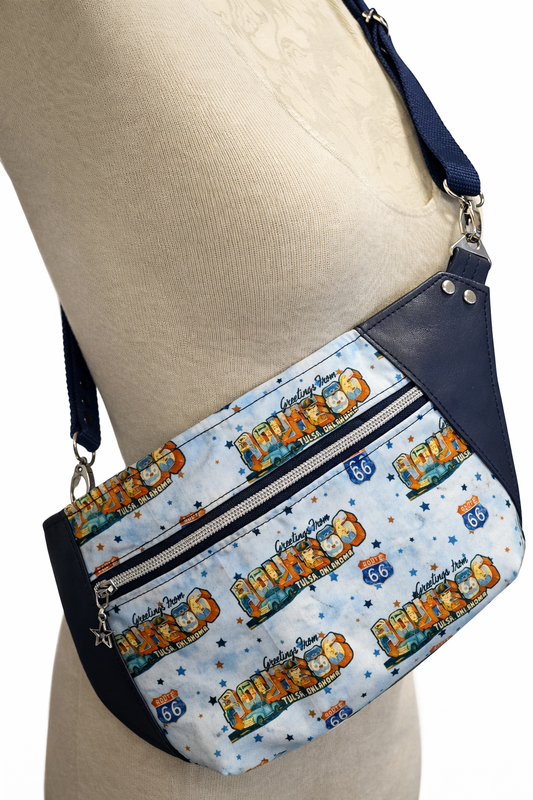 Greetings from Route 66 Tulsa Meadow Gold Mural Fanny Pack Sling Pack