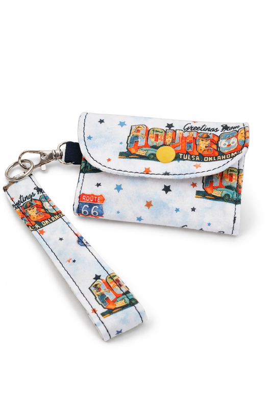 Meadow Gold Mack Mural Route 66 Tulsa Key Fob & Card Holder Set