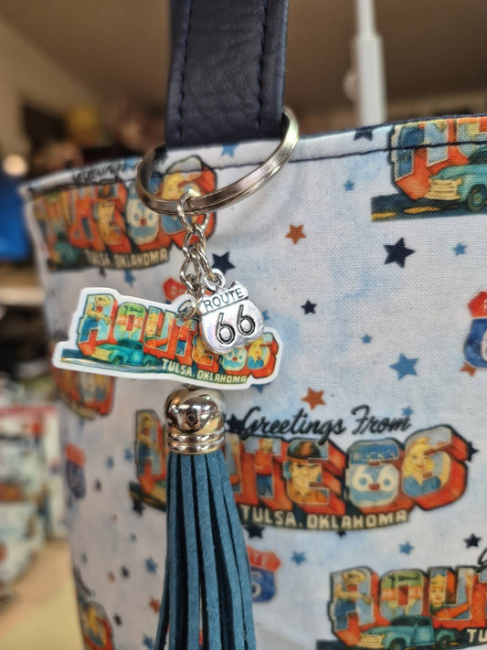 Greetings from Route 66 Tulsa Meadow Gold Mural Simple Tote Bag