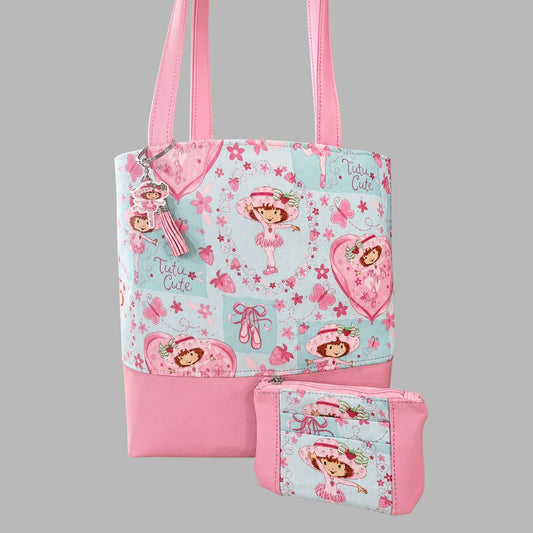Early 2000's Strawberry Ballerina Girl Simple Tote Bag