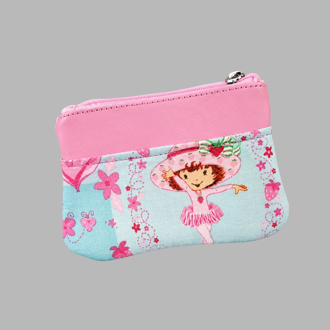 Early 2000's Strawberry Ballerina Girl Zip-Up Cardholder