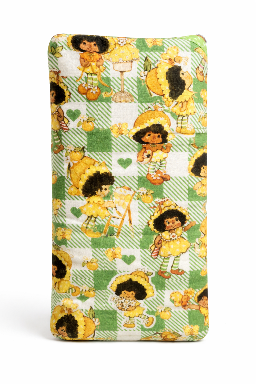 80's Orange Girl Diagonal Zippered Pouch for E-Readers, Tablets, iPads, Sunglasses