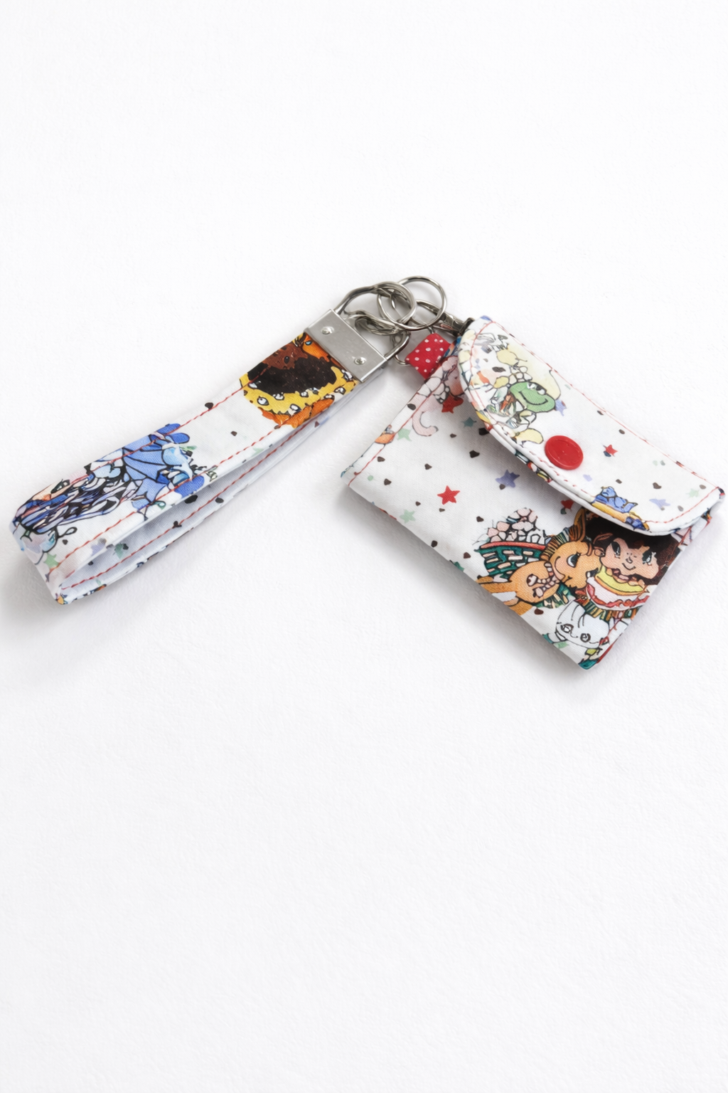 Originial Strawberry Art Collab with Creator Muriel J. Fahrion Key Fob & Card Holder Set