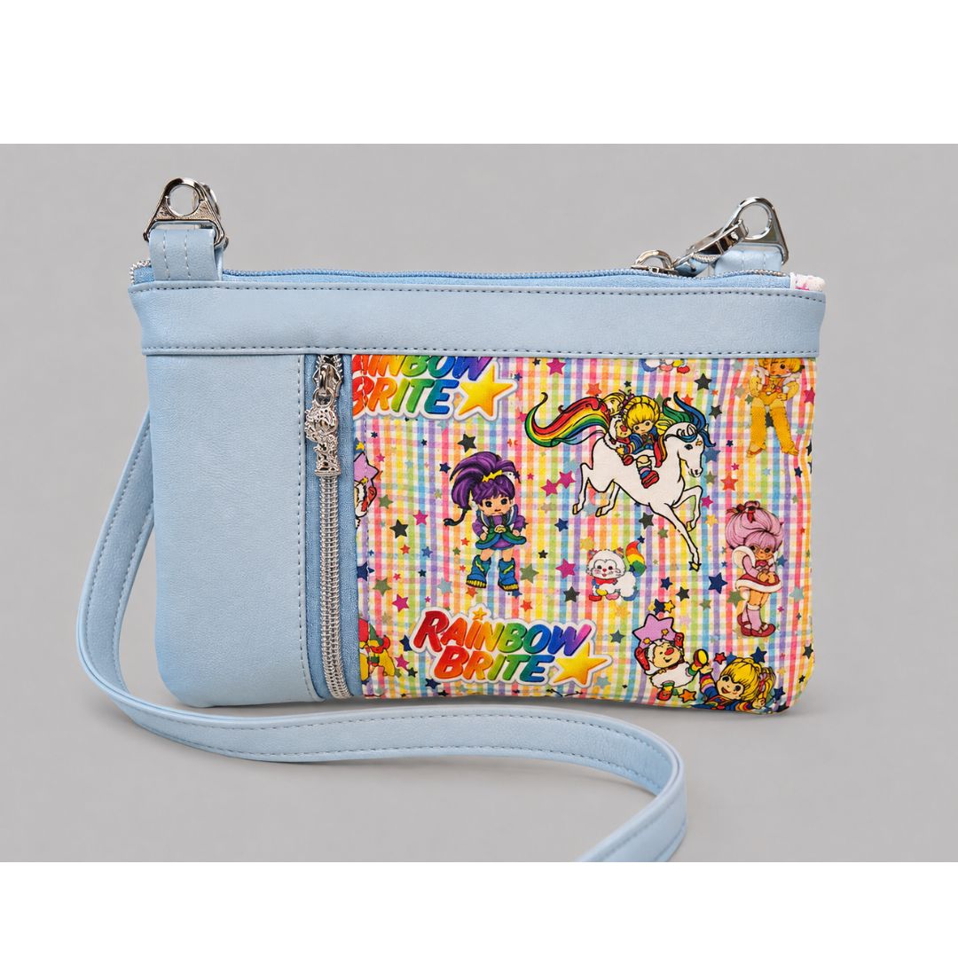 80's Rainbow Brite Crossbody Zippered Clutch