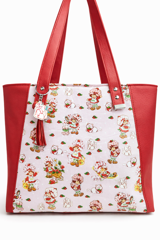 Scented Option! Strawberry Girl & Cat Totebag
