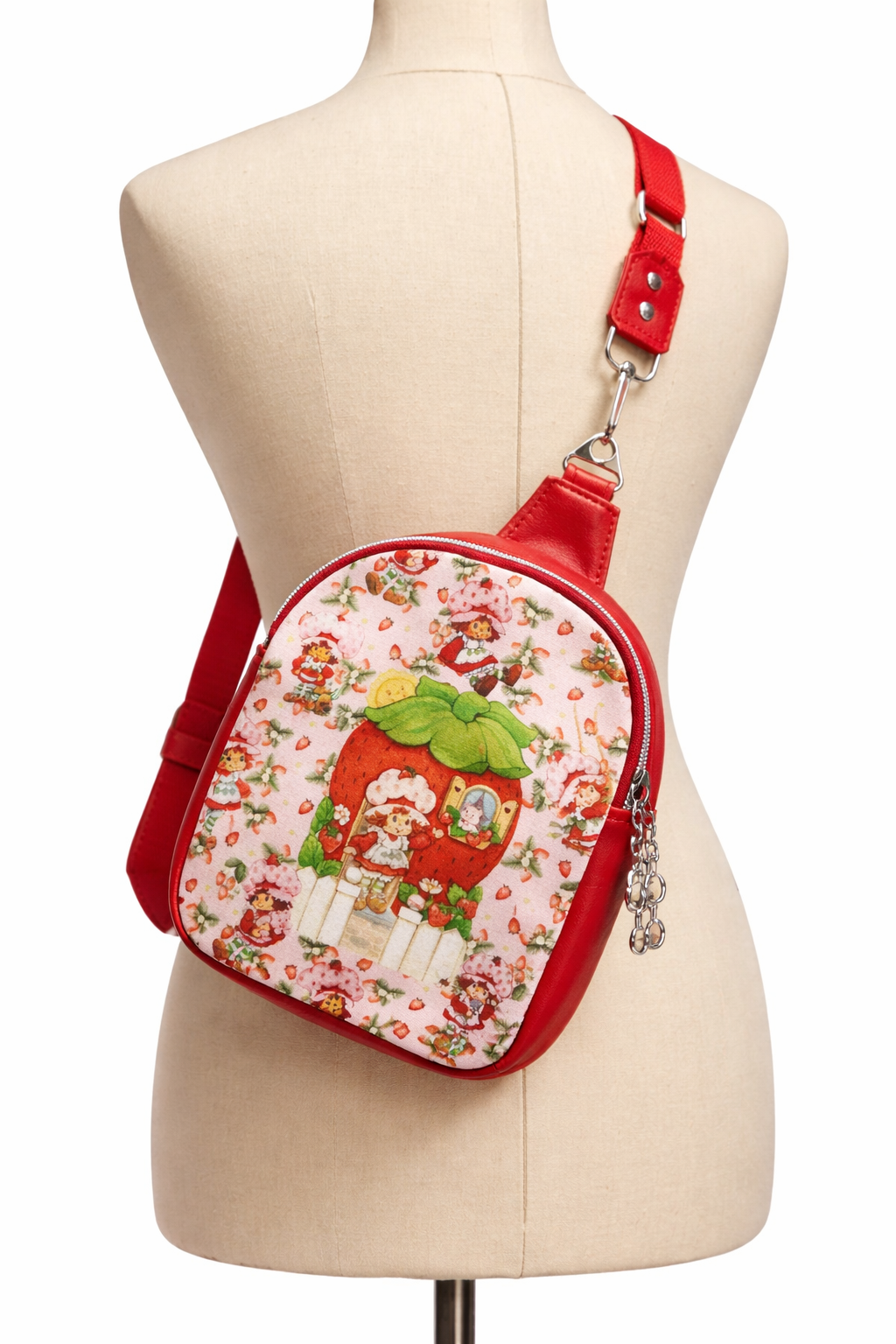 Scented Option! Strawberry Girl Small Backpack Crossbody