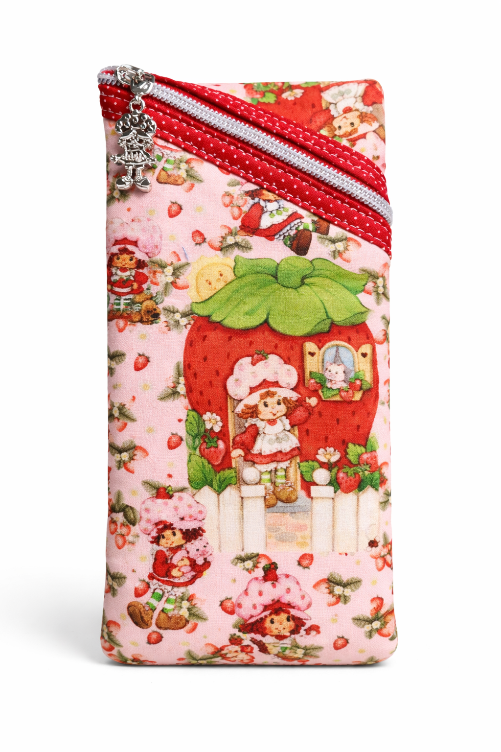 Strawberry Girl Diagonal Zippered Pouch for E-Readers, Tablets, iPads, Sunglasses